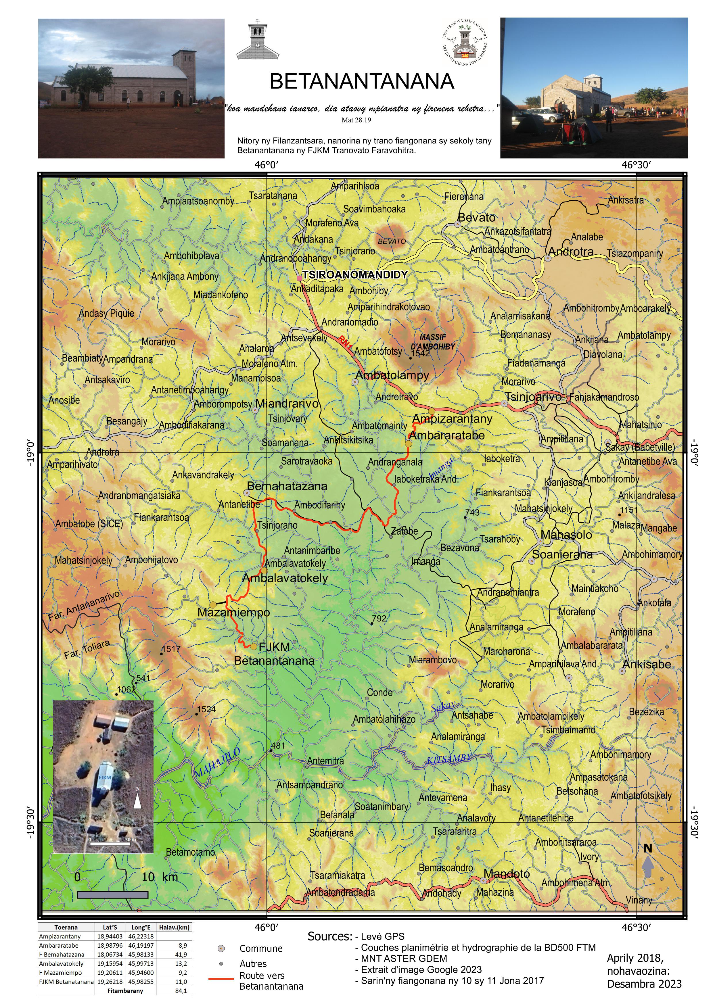 Carte Betanantanana Tsiroanomandidy