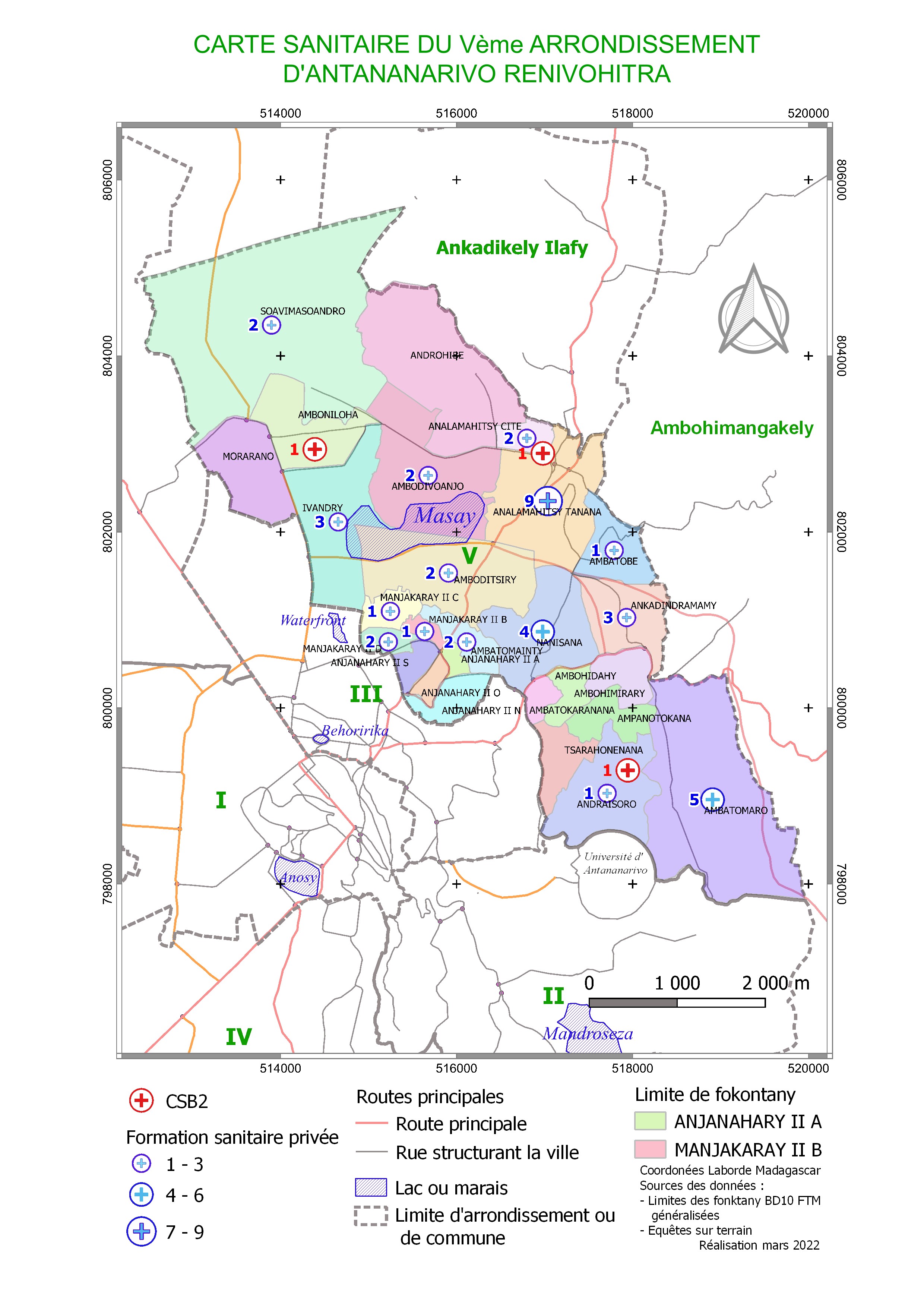 Carte de Santé du 5è Arrondissement d'Antananarivo