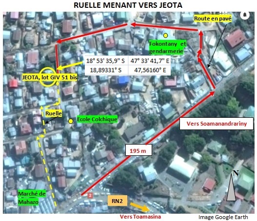 Carte ruelle vers JEOTA